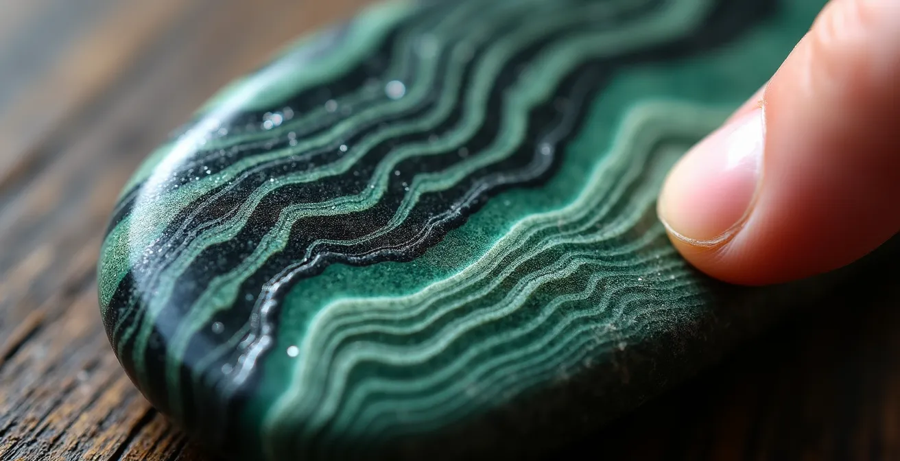 Macro view of genuine carved stone surface showing natural grain patterns and tool marks