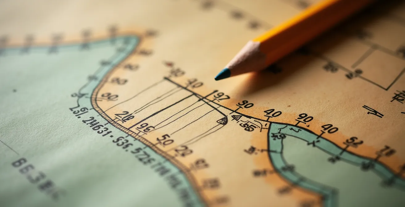 Detailed view of Canadian Hydrographic Service tide tables with calculations for safe crossing windows